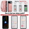 thumbnail image 3 of CaseMe Leather Case for Google Pixel 11 / 11 Pro,2 in 1 Detachable Wallet Case with 8-Card Holder Zipper Bills Slot,Magnetic Shockproof Flip Leather Cover Zipper Pocket Phone Cases,Pink, 3 of 10