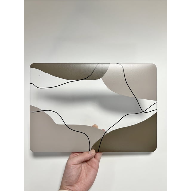 2pcs Transparent MacBook cases, Morandi Style, Abstract Color Blocks, Artist Style