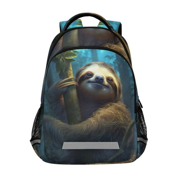 ALAZA Sloth on Tree Backpack Elementary School Bag Bookbag Travel Rucksack