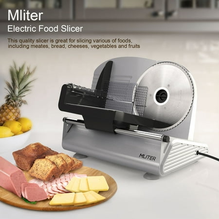 Electric Meat Slicer Stainless Steel Blade Bread Cheese Cutter Deli Food