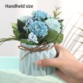 thumbnail image 4 of Kearding Flores artificiales Florero de cerámica Faux Hydrangea Decoraciones para interiores al aire libre Bonsai Planter para la sala de estar de la Decoración Verde Kearding HA084315-03, 4 of 6
