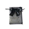 thumbnail image 1 of Cateissary Bolsa de tul de 30 Uds., exquisita bolsa transparente con cordón, bolsas de ñame, cordón con lazo, bolsillo para dulces, cinta para Kits de decoración para fiestas negro 10*15cm, 1 of 6