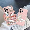 thumbnail image 3 of Phone Case for For Apple iphone 13 Pro Max 13Mini Girls Anti-drop Cartoon Cinnamoroll Kuromi Hello Kitty Silicone Printed Cover ZR, 3 of 6