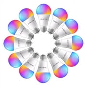 12 Pack DAYBETTER WiFi Smart Led Light Bulb,Dimmable RGB Color Changing Smart App Control (2.4Ghz Only), A19 E26 9W (60W Equivalent) 800 Lumen