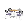 thumbnail image 3 of OFM Oak 42-inch Square Multi Purpose Table with 4 Moon Chairs - 42", 3 of 4
