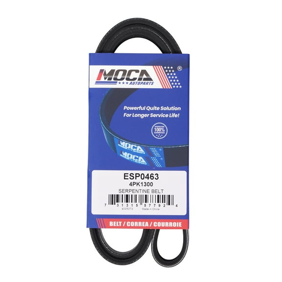 MOCA AUTOPARTS 4PK1300 Serpentine Belt Fit for 2018-2022 Ford EcoSport 2.0L & 2012-2018 Ford Focus 2.0L & 2007-2011 Nissan Altima 2.5L
