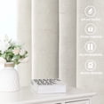 thumbnail image 6 of Turquoize Natural Linen Light Filtering Semi Sheer Living Room Curtains Back Tab Loop Pocket 2 Panels for Bedroom,52" X 84", Ivory, 6 of 6