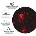 thumbnail image 3 of Naloa Red Spider On The Web Leather Coasters for Drinks, Durable Drink Coasters 4 Set for Tabletop Protection, Luxurious Home Décor and Housewarming Gift ( {designName})Round Shape, 3 of 6