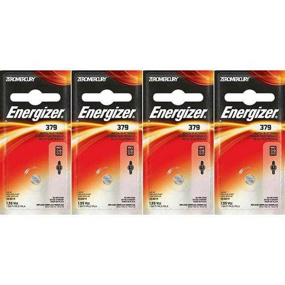 4 Energizer 379BPZ 1.55V Zero Mercury Batteries