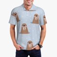 thumbnail image 1 of Fotbe Playful Walrus Wonders Camiseta Polo de Golf para Hombre con Estampado – Camisa Deportiva Transpirable con Cuello Abotonado-Medium, 1 of 6