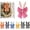 Pink, variant on 16 Inch Easter Bunny Ears Wreath Bow, Large Rustic Buffalo Plaid Bunny Bow for Wreaths Front Door, Spring Holiday Decorative Bow for Tree Topper Wall Party Indoor Outdoor