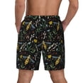 thumbnail image 3 of Sigee Wasp and Florals Print Mens Swim Trunks with Compression Liner Quick Dry Swim Stretch Beach Shorts with Pockets,S-3XL, 3 of 7