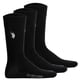 thumbnail image 1 of U.S. POLO ASSN. Calcetines de hombre, paquete de 3 - calcetines business, logotipo, mezcla de algodón Negro 39-42, 1 of 3