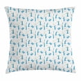 thumbnail image 1 of Ambesonne 16" x 16" Blue Polyester Decorative Pillow Cover, 1 of 2