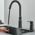 thumbnail image 6 of Zovajonia Single Handle Kitchen Sink Faucet Pull Down Sprayer W/Soap Dispenser Matte Black, 6 of 11