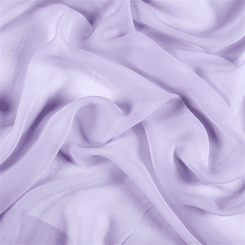 Lilac Crinkled Silk Chiffon, Fabric By the Yard