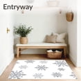 thumbnail image 3 of ODIKA 5'x7' Machine Washable Non-Slip Area Rug, Elegant Snowflake Holiday Festive Base Protection High Traffic Rug with Pad, Gray, 637028, 3 of 8