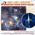 thumbnail image 3 of VEIKOUS 6.5ft Christmas Tree, Pre-Lit Slim Pencil Tree W/250 LED Lights for Corners & Limited Room, Blue, 3 of 12