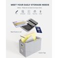 thumbnail image 4 of File Organizer Box File Box for Letter Size Files Storage Hanging File Folder Organizer with Mesh Pocket on Lid Portable Filing Box with Handle for Office/Home/School( ), 4 of 7