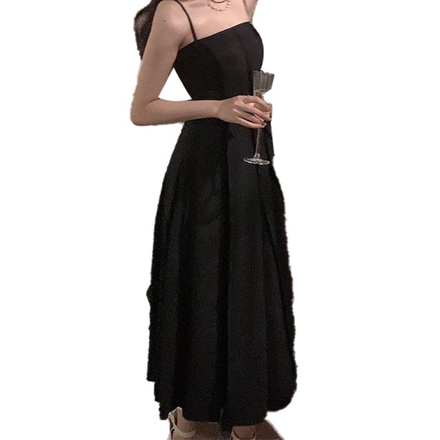 Vestido de tirantes para mujer, vestido lencero para mujer, vestido francés sin mangas, vestido largo para mujer, verdadera excelencia