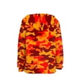 thumbnail image 2 of Xoenoiee Camo Orange Pattern Pullover Sweater Hooded Sweatshirt with Front Kangaroo Pocket for Kids Fall Winter Clothing Long Sleeve Hoodies Activewear for Workout Travel, XL, 2 of 7