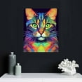 thumbnail image 4 of JEUXUS Colorful Cat American Shorthair Cute Cat Animals Abstract Art Canvas Poster Bedroom Decor Sports Landscape Office Room Decor Gift,Canvas Poster Wall Art Decor Print Picture Paintings  16x20 in, 4 of 4