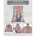 thumbnail image 6 of 4th of July Queen Pillow Cases Set of 2 - Microfiber Bed Throw Pillow Covers, Stars Striped Farmhouse American Flag Wood Grain Decorative Lumbar Pillow Cover with Envelope Closure for Sofa 20"x30", 6 of 6