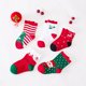 thumbnail image 2 of Guardurnaity 5 pares de calcetines bonitos con estampado navideño de dibujos animados para niños, calcetines altos hasta media pantorrilla, Medias, 2 of 6