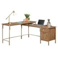 thumbnail image 3 of Pemberly Row Engineered Wood L-Shaped Desk in Sindoori Mango Brown/Gold, 3 of 17
