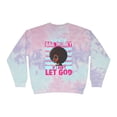 thumbnail image 2 of Glamour Queen Unisex Tie-Dye Sweatshirt in Cotton Candy with 'I Will Need Bail Money' Logo, 2 of 5