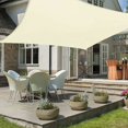 thumbnail image 5 of Patio Decking 2x2M Sun Shade Sail UV Protection Waterproof Fabric Weather Resistant For Decks Pools, Creamy-White, 5 of 5