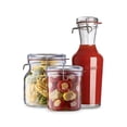 thumbnail image 3 of Luigi Bormioli Lock-Eat 3 piece Jar Set 25.25 oz, 50.75 oz, 34 oz, Set of 3, Clear, 3 of 7