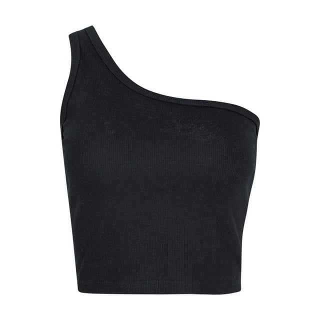 Jusqu'à 30 % de Réduction, Camisole Côtelée Ajustée, une Épaule Sans Manches, Matériau Extensible, Usage Quotidien Polyvalent, Ajustement Confortable, Haut de Mode, Couche de sous-Vêtement, pour Femmes Idéal pour Voyager