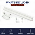 thumbnail image 2 of ZOPZO Curtain Rod Adjustable Window Drapery Rod, White, 30-48 Inch, Heavy Duty Curtain Pole for Living Room Bedroom Easy Install, 2 of 9