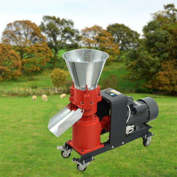 6MM Chicken Feed Pellet Mill Machine Three Rollers Farm Home Commercial 150KG/H 3.5KW 220V