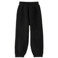 thumbnail image 3 of Piuwrlz Toddler Black Jogger Pants Toddler Sweatpants Relaxed Fit Pant Black Size 5-6Years, 3 of 4