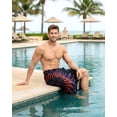 thumbnail image 5 of HAPPY BAY Men's Standard Casual Sarong Long Pareo Beach Wrap One Size Ebony, Mandala Summer Vacation Aloha, 5 of 6