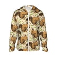 thumbnail image 1 of Balery Retro Squirrel Sudadera ligera de manga larga con capucha y protección solar UPF 50+ para hombre y mujer, ideal para pesca y running-Small, 1 of 7