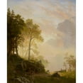 thumbnail image 2 of Albert Bierstadt 12x14 Black Ornate Wood Framed Double Matted Museum Art Print Titled: The Merced River in Yosemite (1868), 2 of 5