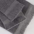 thumbnail image 6 of Superior Rolla Cotton Geometric Soft Bath Sheet Set of 2, Grey, 6 of 14