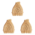 thumbnail image 1 of Rompecabezas de madera FLhrweasw 3 piezas familia osos decorativo escultura de arte, 1 of 2