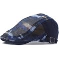 thumbnail image 4 of CoCopeaunts Newsboy Cap Summer Cotton Flat Cap Ivy Caps Men Women Newsboy Cabbie Driver Solid Color Casual Camouflage Beret, 4 of 7