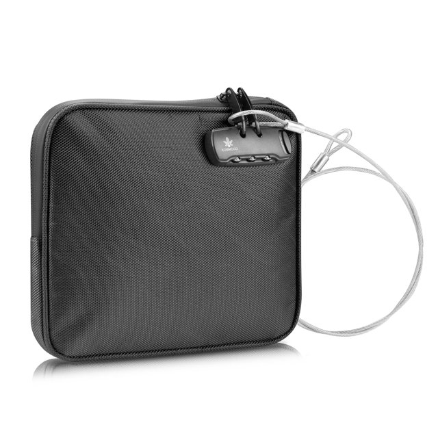 Bolsa de viaje con cierre KOSMCCO, 23 x 19 cm, caja fuerte portátil, negra