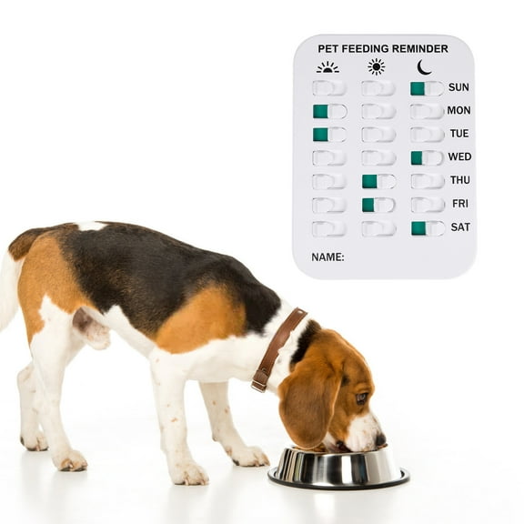 Pet Supplies Pet Feeding Record Board Cat And Dog Feeding Tips Reminder Device Indication Chart for Tracking Pet Meals and Feeding Schedules