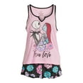 thumbnail image 5 of Disney Nightmare Before Christmas Women's Tank Top and Shorts Pajama Set, 2-Piece, Sizes XS-3X, 5 of 5