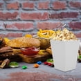 thumbnail image 1 of COMPUKAS 40Pcs White Paper Popcorn Containers Disposable Cardboard Candy and Cookie Holders, 1 of 8