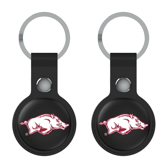 Keyscaper Black Arkansas Razorbacks  Two-Pack AirTag Holders