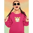 thumbnail image 2 of Meowing Kittens Sweatshirt Women -Kayomi Harai Designs, Female Large, 2 of 4