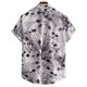 thumbnail image 5 of Camisas De Vestir Para Hombre 5xl Camisa abotonada de manga corta con estampado digital de solapa suelta para hombres casuales Top de verano hawaiano de playa (White, S), 5 of 7