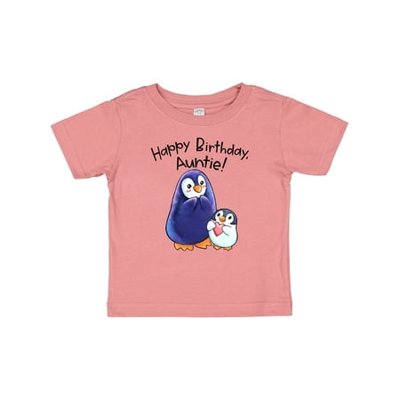 

Inktastic Happy Birthday Auntie!- Cute Penguins Gift Baby Boy or Baby Girl T-Shirt